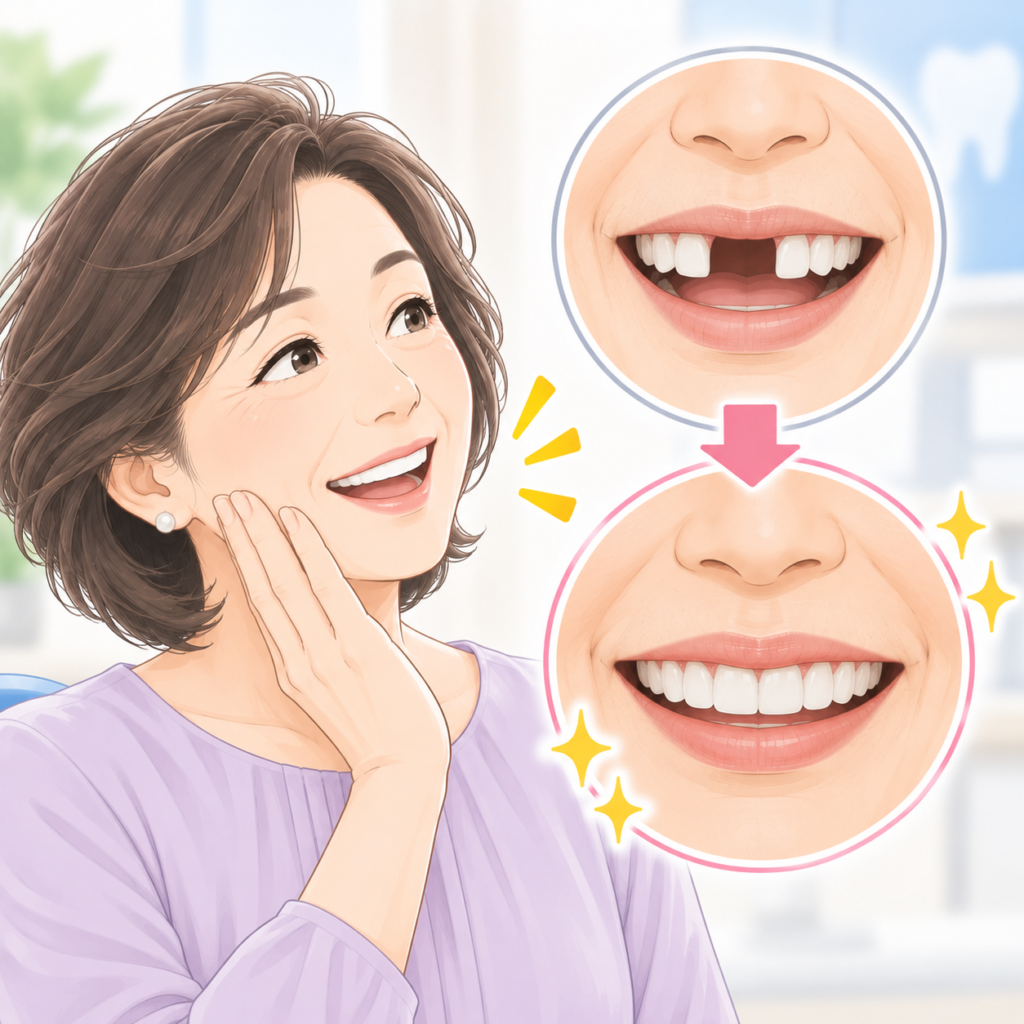 前歯の入れ歯治療