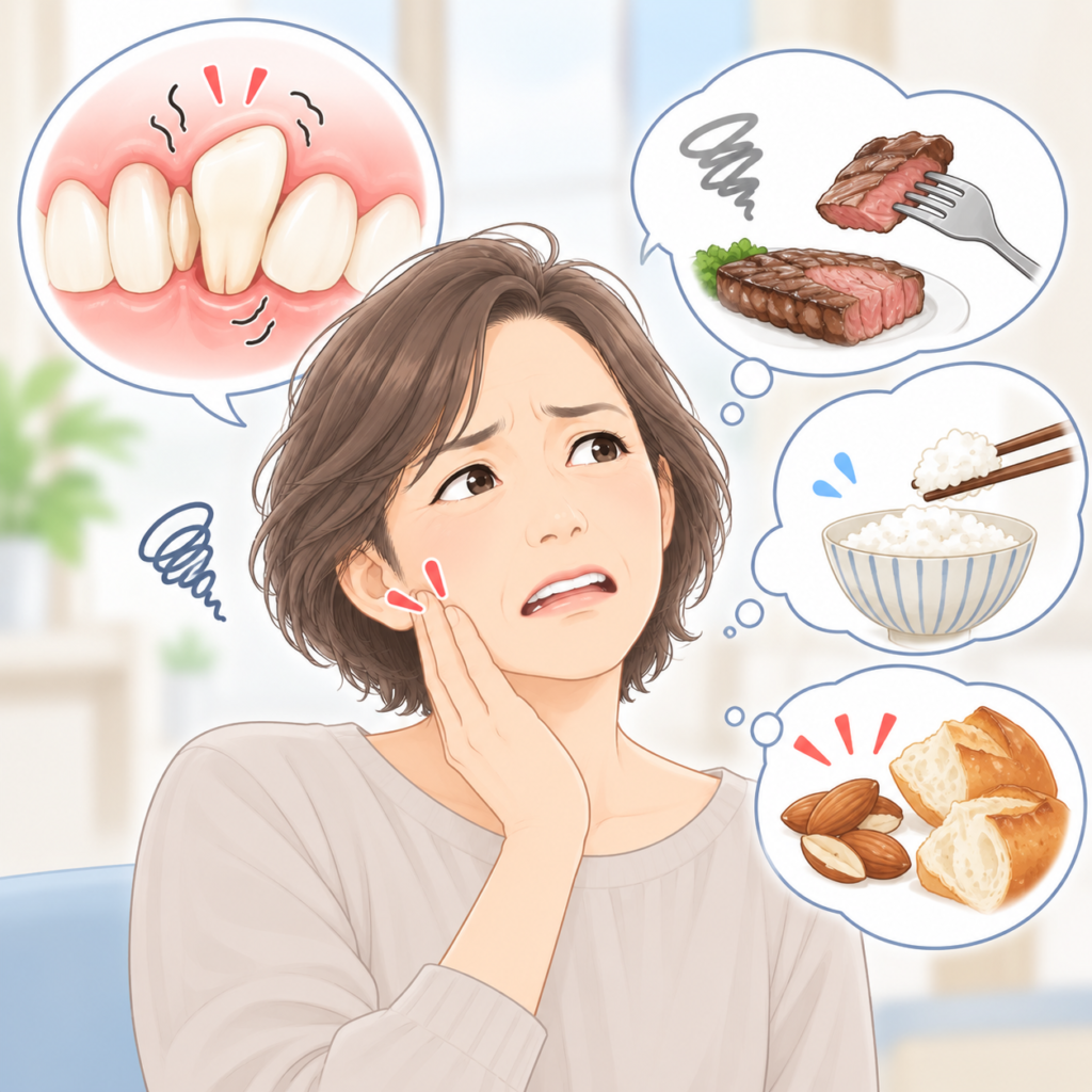 当日の抜歯から部分入れ歯装着までの症例
