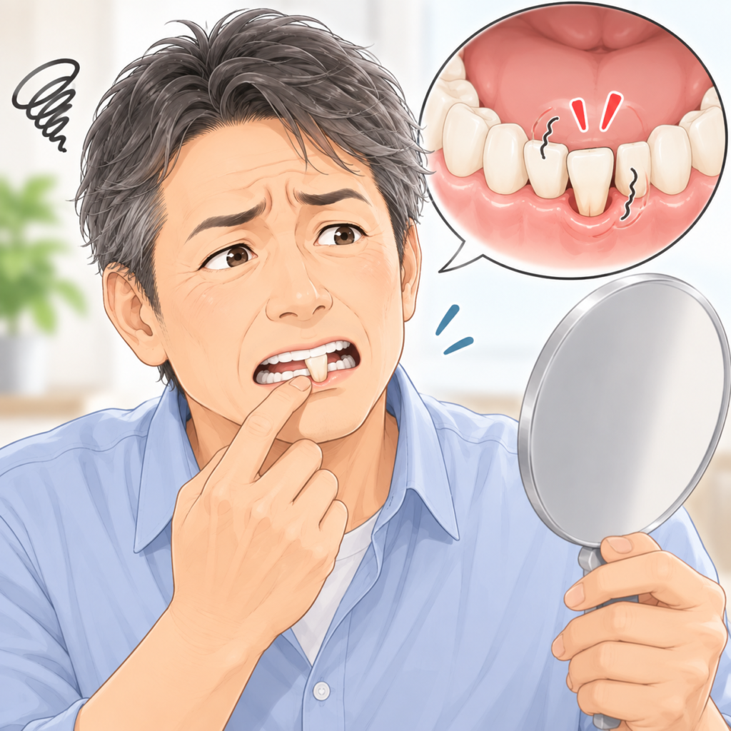 下の前歯の入れ歯